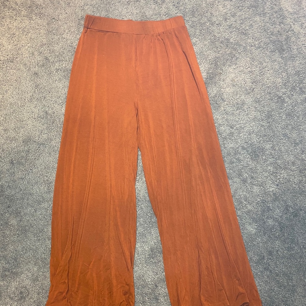 Burnt orange flows pants